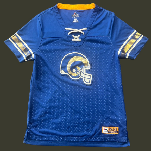 Majestic Tops - Los Angeles Rams Majestic Women’s Team Football T-Shirt Top